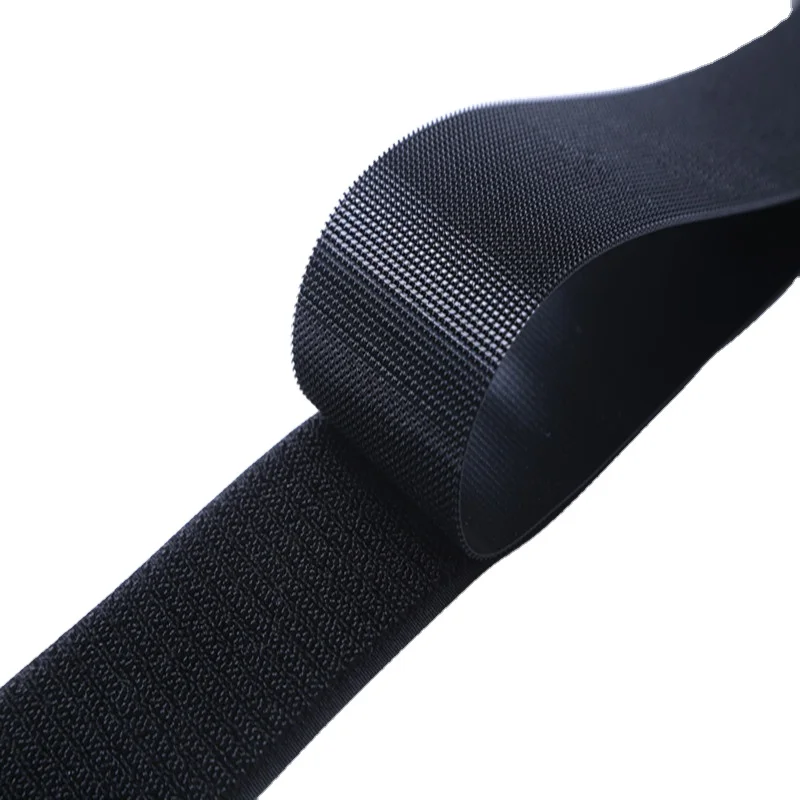 High Quality 10mm-100mm Durable 100% Nylon  Sew on/ Self adhesive Tape Silicone Hook And Loop for baby clothes