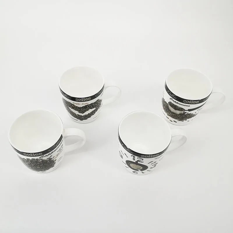 custom design 350ml promotional gift fine new bone china ceramic coffee mug cup