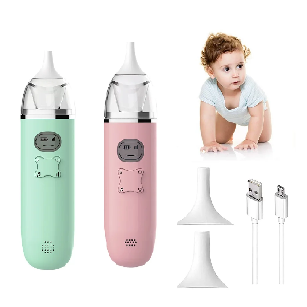 PAKISS Manufacturer smart electric newborn baby care safety nose suction cleaner Anti-pour suction vacuum baby nasal aspirator