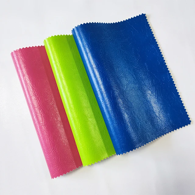 High Quality PVC Oil Wax Leather Soft Feel Notebook Leatherette Shiny Leather For Making Sofa Cover