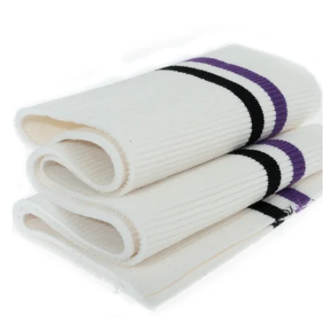 
2 * 1 high-grade cotton stretch knit solid color striped coarse rib cuff neckline fabric 