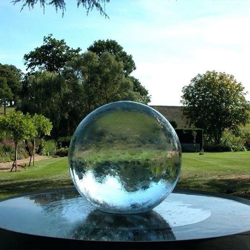 Custom logo metal hollow ball Outdoor Decorative landscape large stainless steel 304 waterfall metal Custom fountain ball