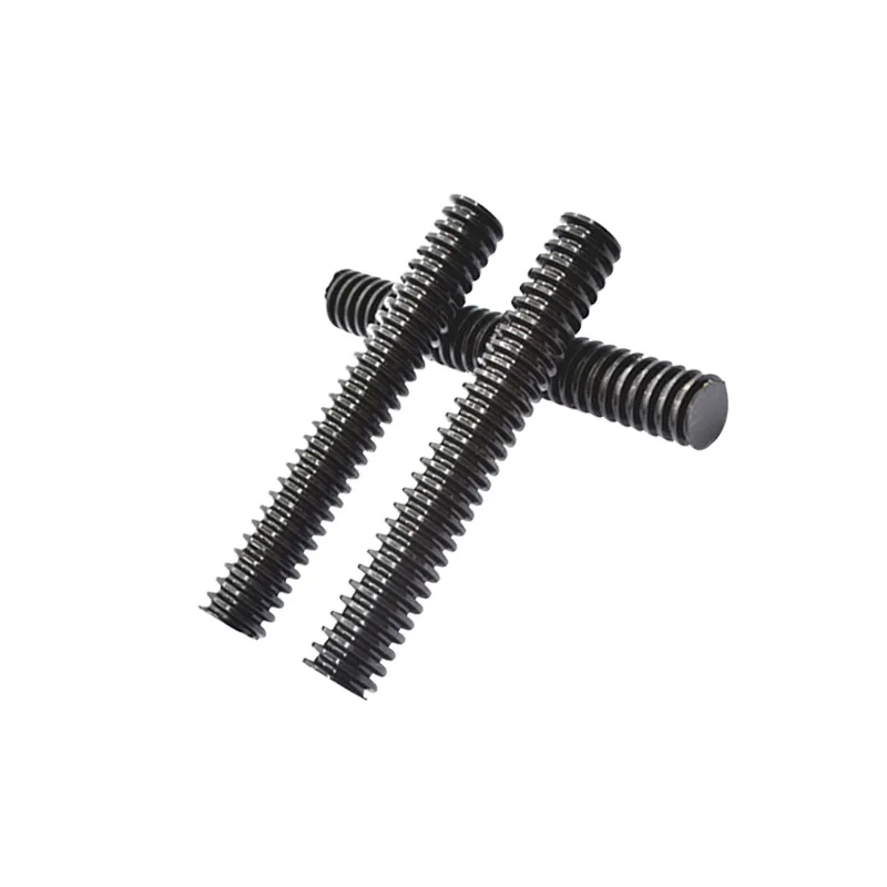Carbon Steel Black Oxide Flat Round End whole thread Headless Bolt trapezoidal threaded rod Bar For General Industry