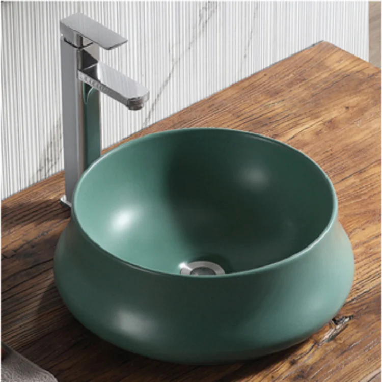 Small Round Bathroom Counter Top Art Basin Ceramic Sink Washing Basin