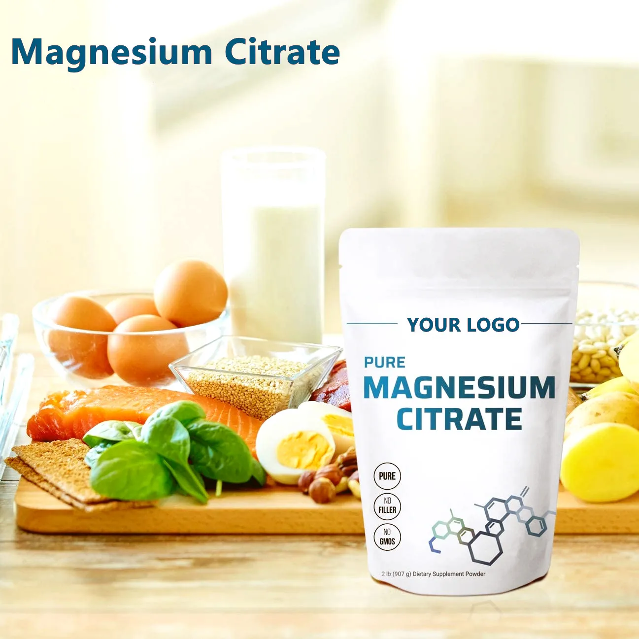 Private Label Factory Price Magnesium Citrate Food Grade Magnesium Citrate Powder