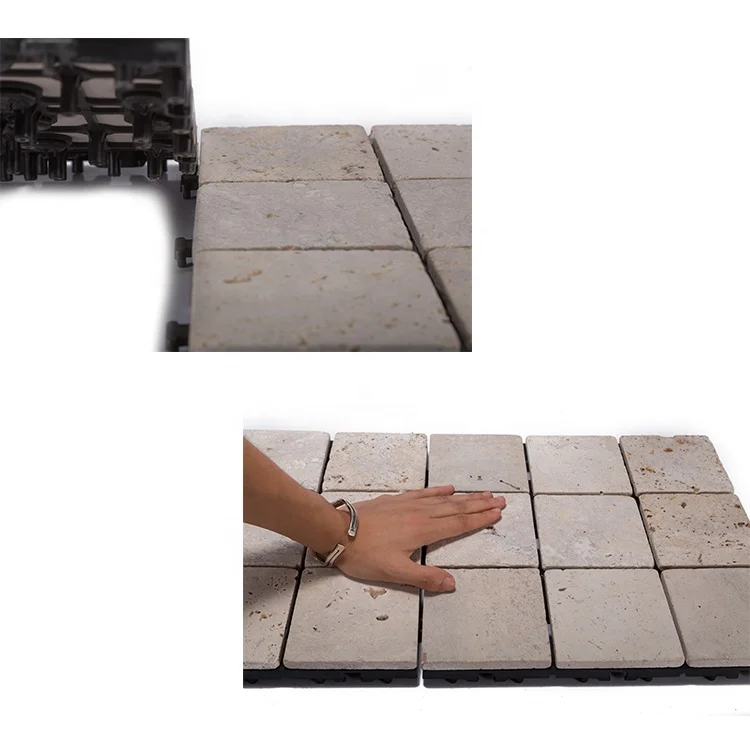 
Garden DIY natural travertine stones floor, marble slab decking tiles hot sale in Poland 