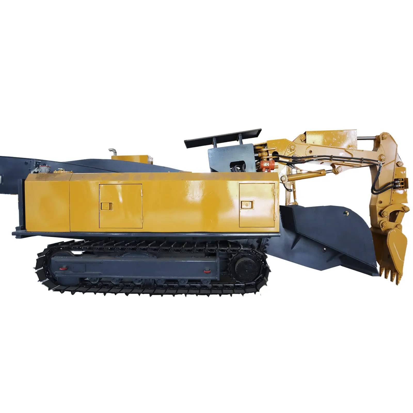 Wide pick-up range Track Haggloader for Metal and Nonmetal Ores Mucking Loader