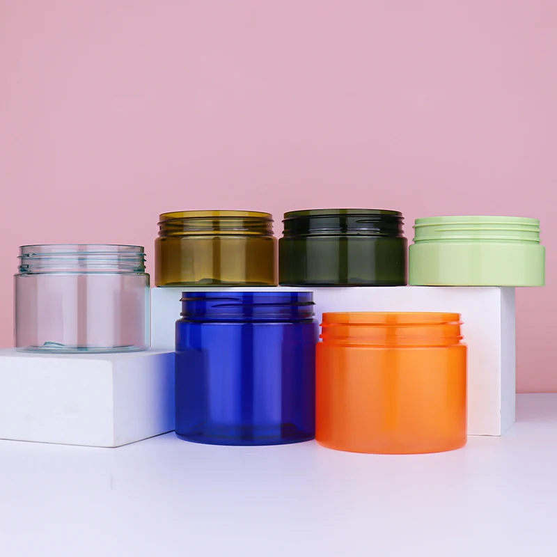 body scrub container 250 ml plastic face cream jars with gold lids
