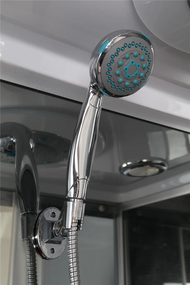 Quadrant Shape Glass Shower Stalls France Style Baignoire With LED Light and Folding Seat JS-532L