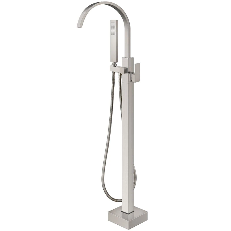 Factory Cheap Price Floor Standing Free Brass Bathtub Faucet Set Bathroom Tub Faucet
