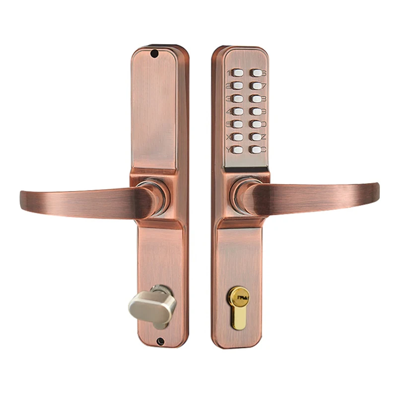 
Цинковый сплав, водонепроницаемая цифровая клавиатура, бесключевой доступ, механический дверной замок с заглушкой 