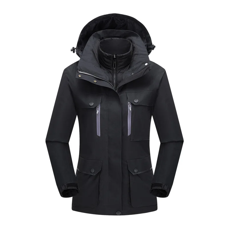 Wholesale high quality best seller Autumn Winter 2 in 1Jacket Female Snow Costume Outdoor Wear Snowboarding Skiing Jackets