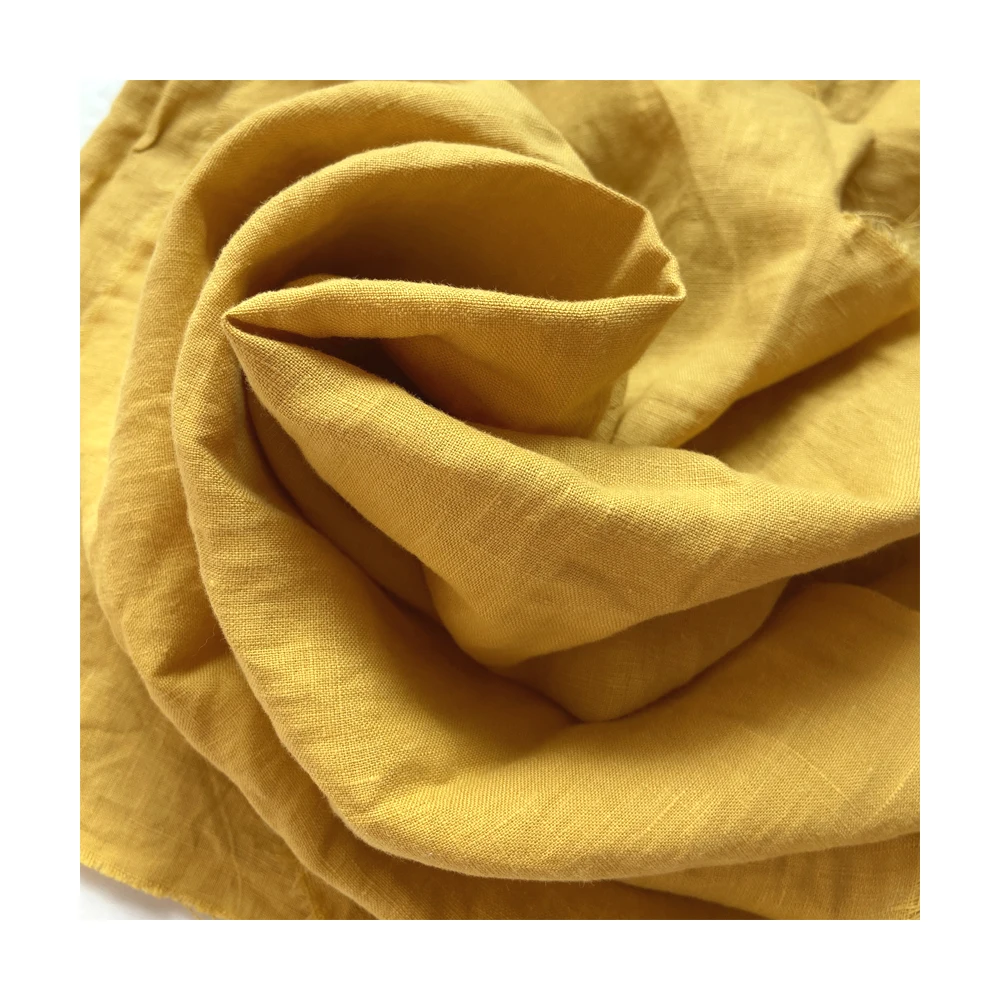 LZ french origin washed organic linen fabric pure for