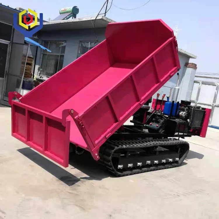 3000kg Loading Capacity Wood Transport Crawler Truck 3ton Small Electric Mini Cargo Dumper Truck
