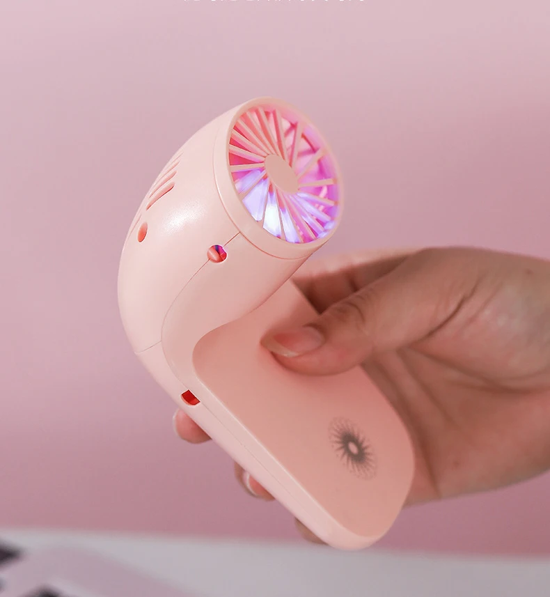 
Dropshipping Multifunctional Chair Mini Cooling Fan With Colorful LED light Portable Handheld Summer Fan Phone holder 