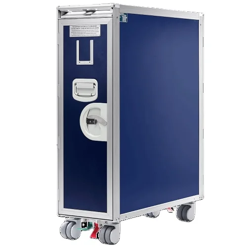 Full size inflight aircraft catering meal cart with dry ice tray for airlines