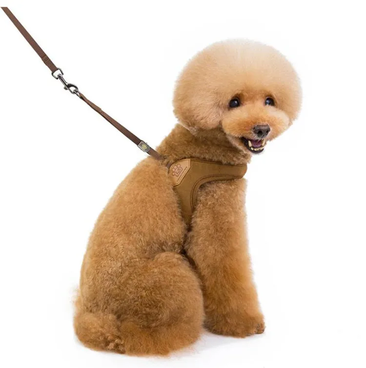 Quality pet chest strap durable outdoor colorful anti lost vest type traction rope dog leash