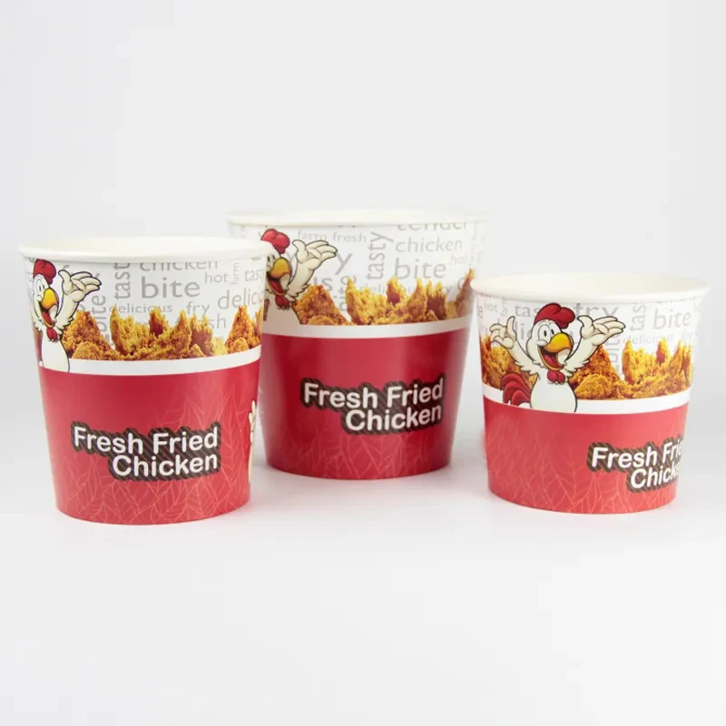 150oz 170oz Disposable Chicken Bucket Take Away Paper Bucket for Fried Chicken