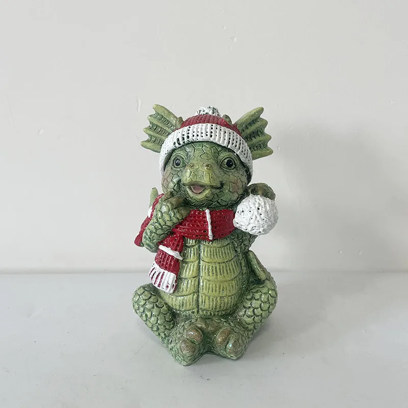 New Christmas Decorative Dinosaur Statue for Home Indoor Ornament