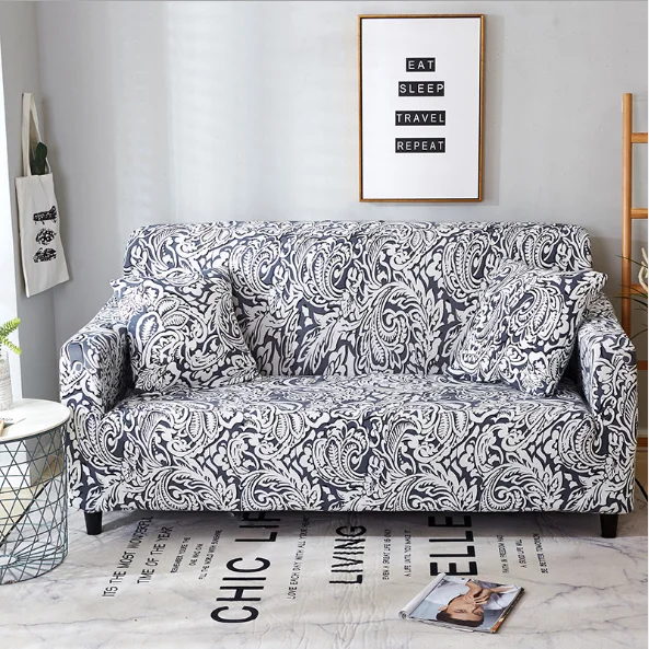 Printed Design Lounge Couch Cover Colorful Pattern Sofa Slipcover Waterproof Cheap Stretch Sofa Covers