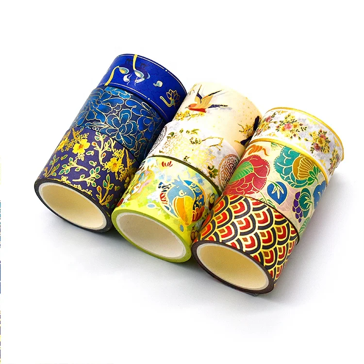 
Cute Washi Tape Set Floral Japanese Pastel Decorative Masking Tape 