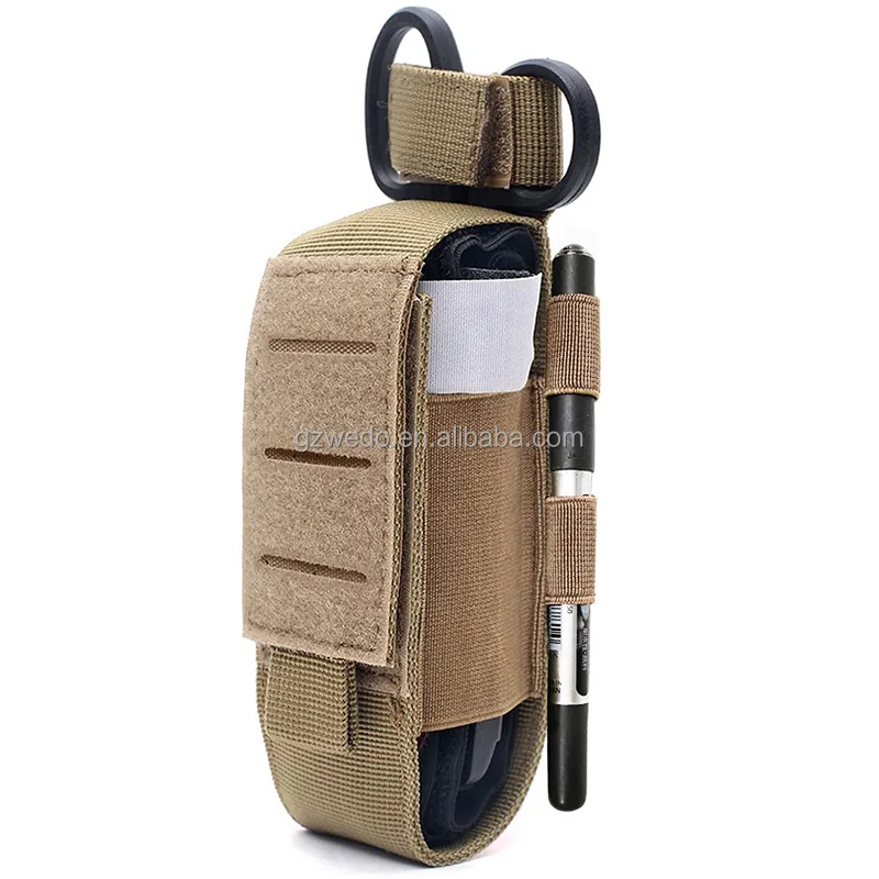 Upgrade Laser Cut Molle Tourniquet Pouch for Outdoor, Tactical Pen Shear EDC EMT CAT Tourniquet Belt Holder