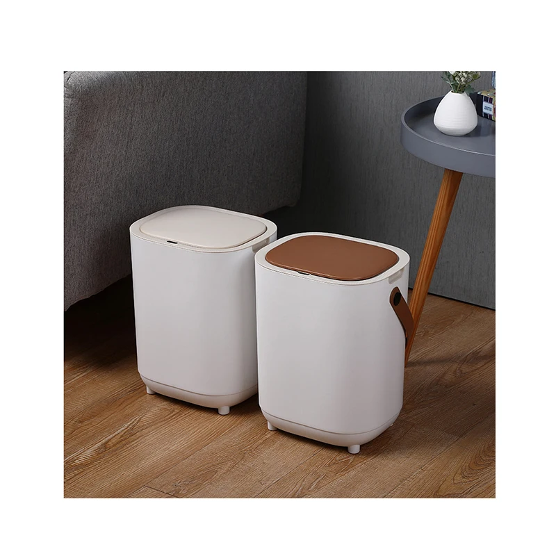 High Quality Plastic Smart Trash Can Intelligent Automatic Rectangular Dustbin Waste Bins Hanging Garbage Storage Organizer