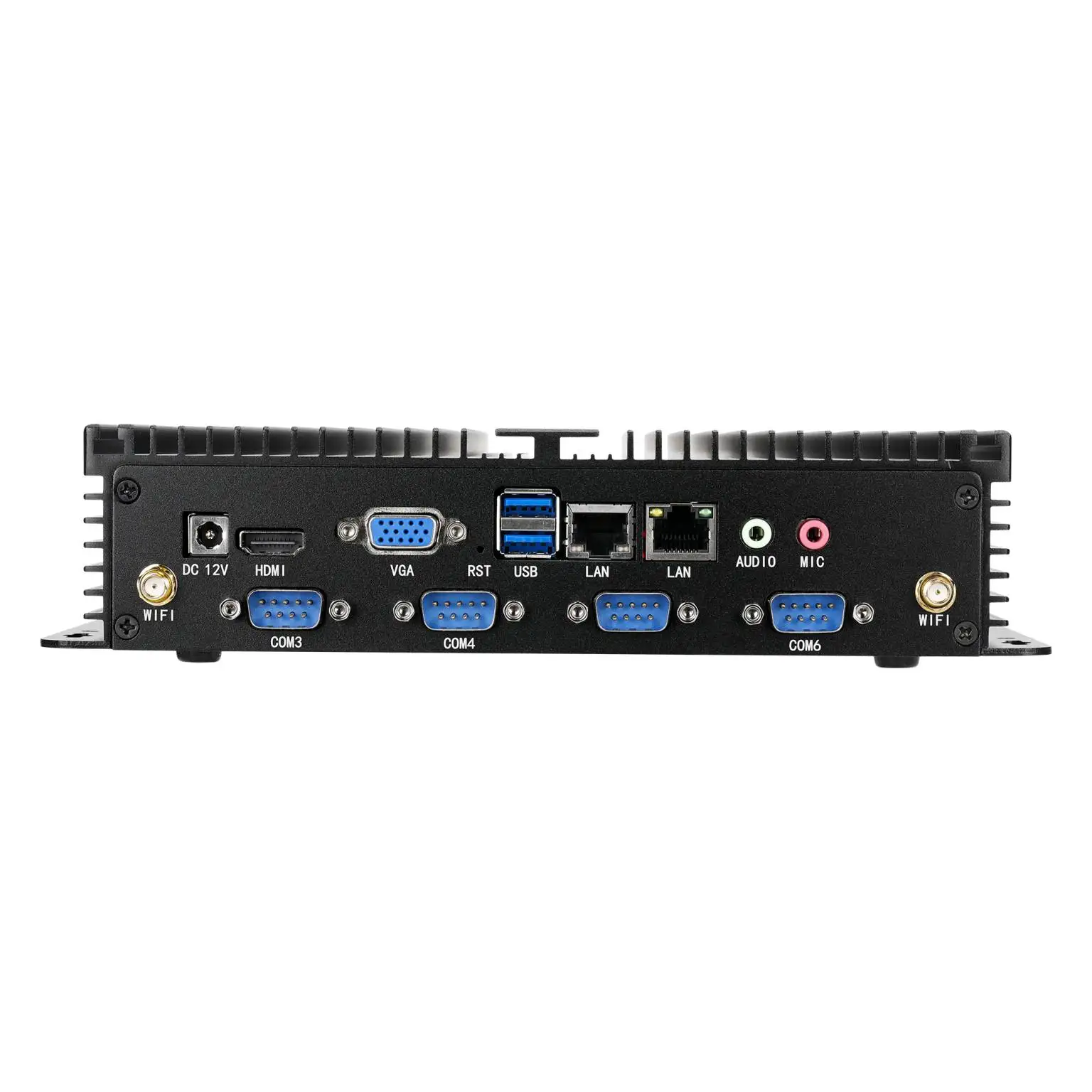 Industrial control embedded PC dual network 6port J1900 fanless low power mini computer