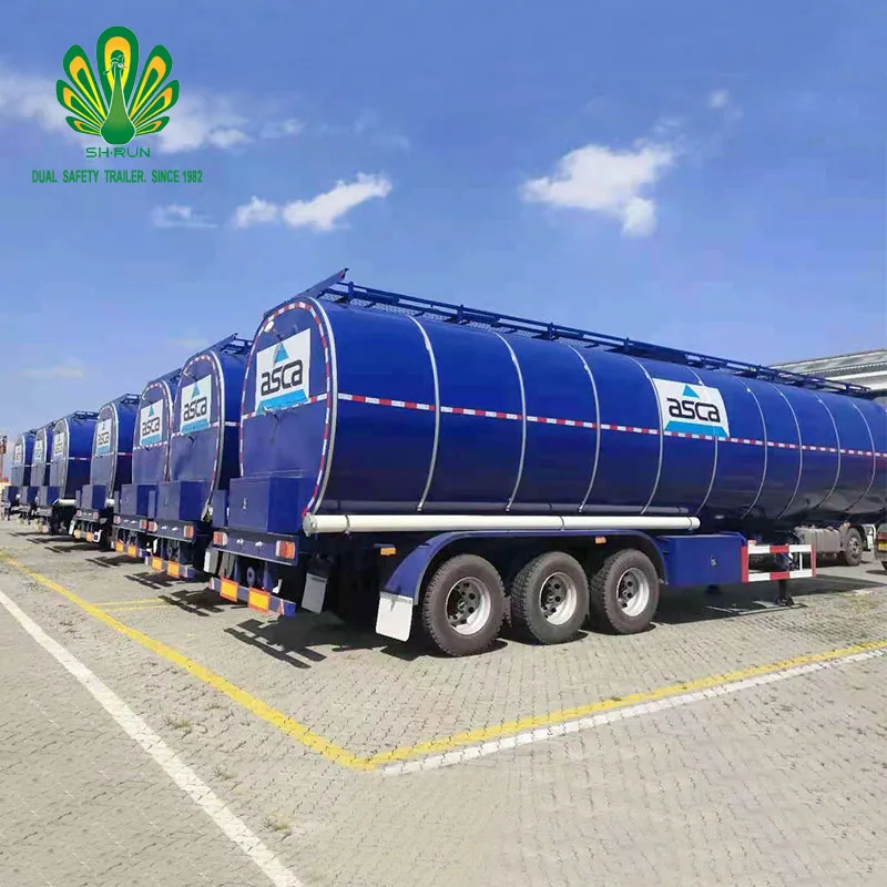 Асфальтовый транспортный танк, полуприцеп, двигатель сгорания, нагрев, конструкция с двойным двигателем сгорания