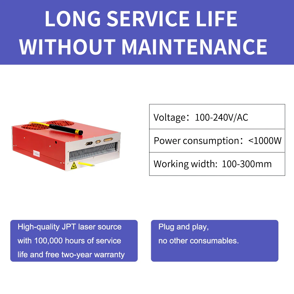 BingYan Handheld JPT pulse laser cleaner 100w 200w 300w 500w lazer rust removal metal mold wood oxide paint remover cleaning
