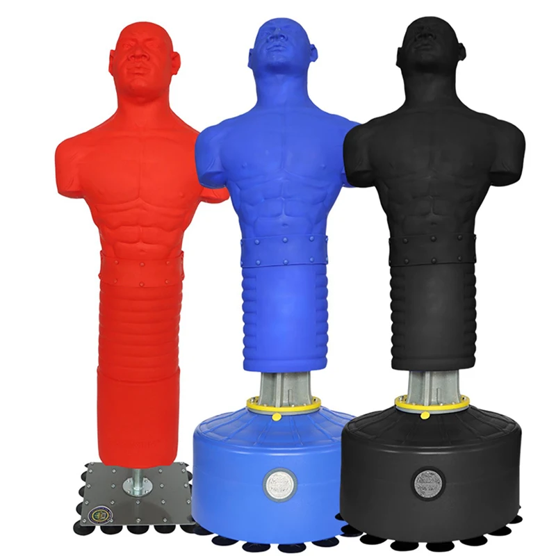 Adjustable Martial Arts Mma Taekwondo Professional Free Standing Punching Bag Boxing Man Kicking Dummy