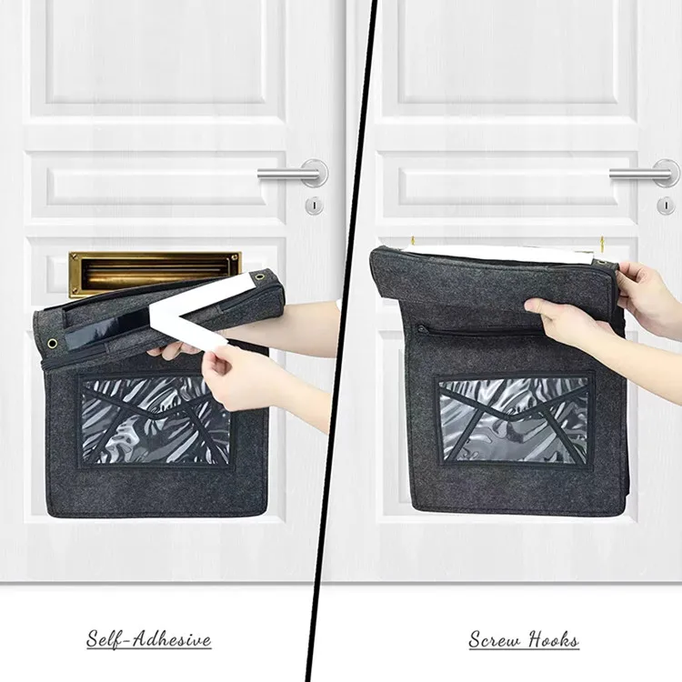 hot sell  product Letter Box Catcher Cages Grey Felt Post Catcher for PVC, Wood, and Metal Doors, Mail Indoor