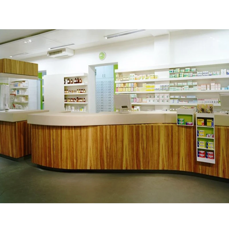 LUX Customized Retail Medical Pharmacy Shop Counter Design