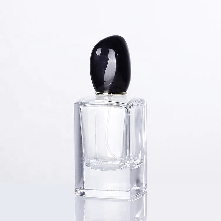 New design perfume bottle 30ml 50ml 100ml luxury empty transparent thickened square sprayer perfume glass bottle