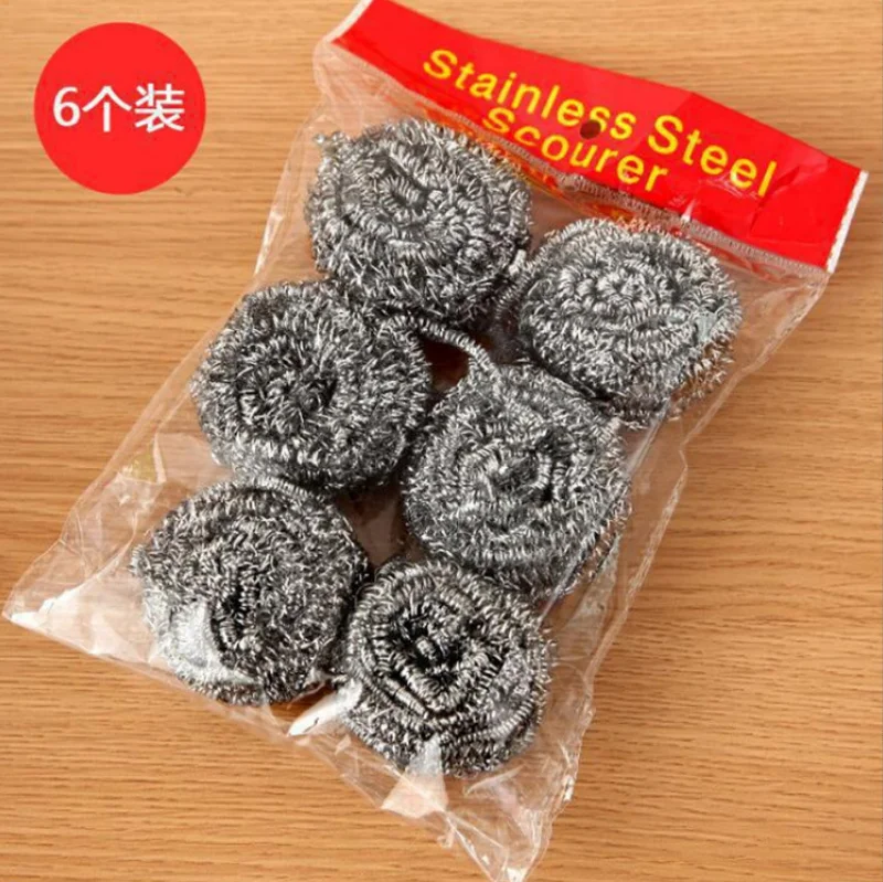 2022 Scrubber Scourer Stainless Steel Metal Home Kitchen Customized Logo Gray Color Wire Feature Weight Steel Wool