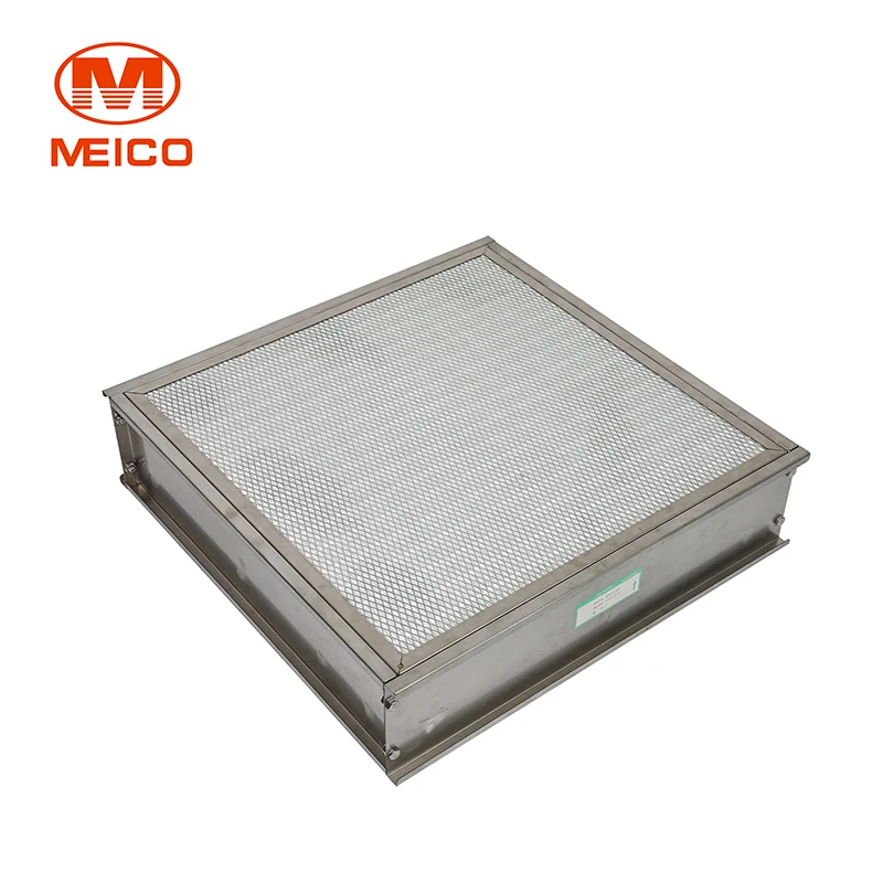 Heat Resistance Air Filter Fiberglass Filter Stainless Steel Frame Fiberglass HEPA Filter Silicon Free