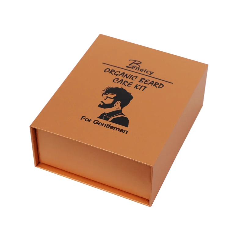 IN STOCK Professional and unique beard care kit with beard oil balm, comb, brush and scissors for man beard hair care