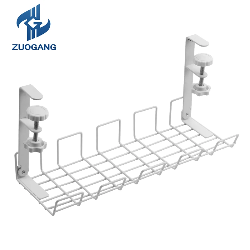 Factory Custom Metal Under Desk Cable Management Tray No Drilling Required - Under Desk Cable Organizer Storage Rack