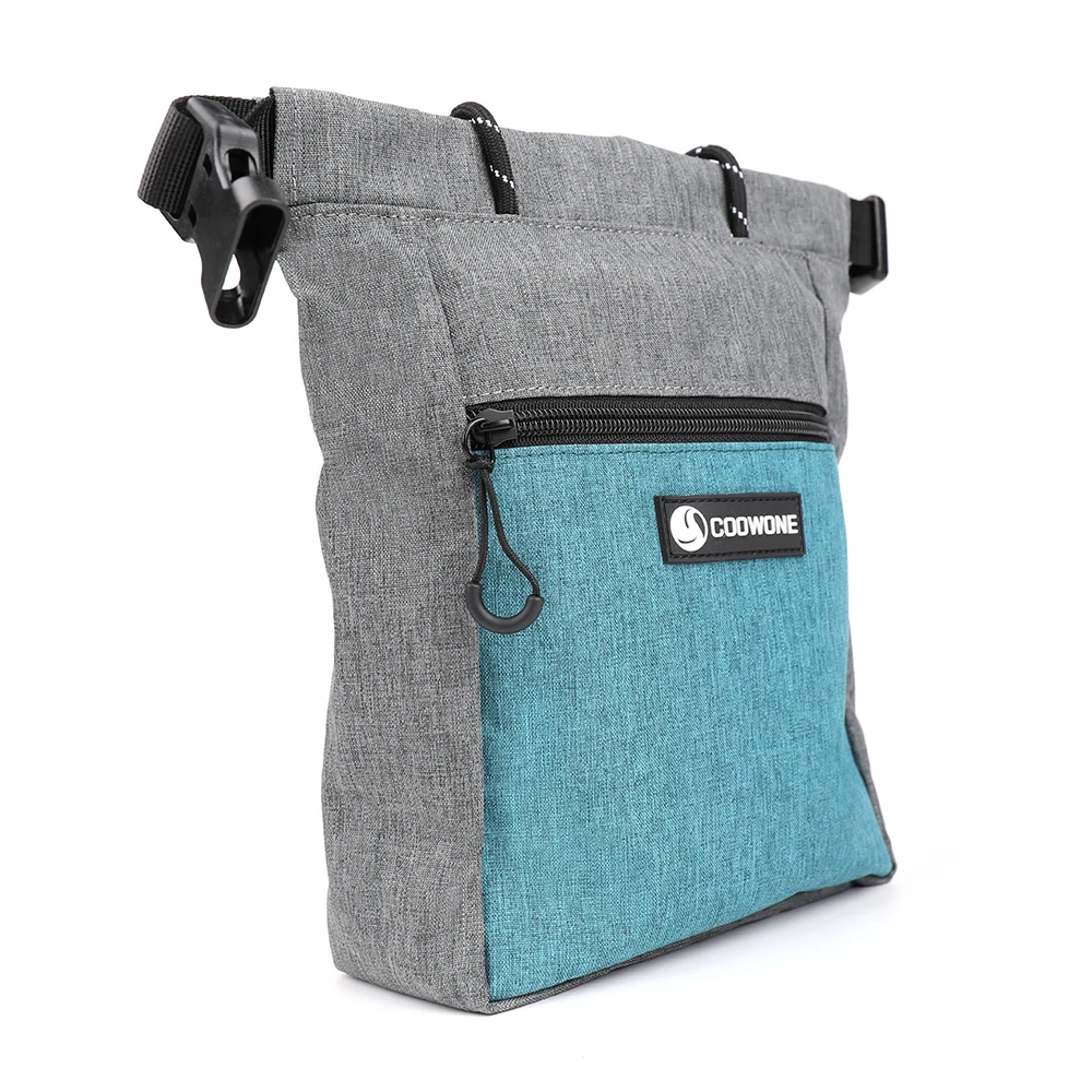 Outdoor Bouldering Chalk Bag For Rock Climbing with 2 Large Zipper Storage Pockets Rock Climbing Gifts Gear Accessories