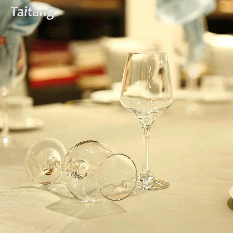 Taitang Custom 350Ml Glass Cup Wedding Party Reusable Party Wine Glass Cup