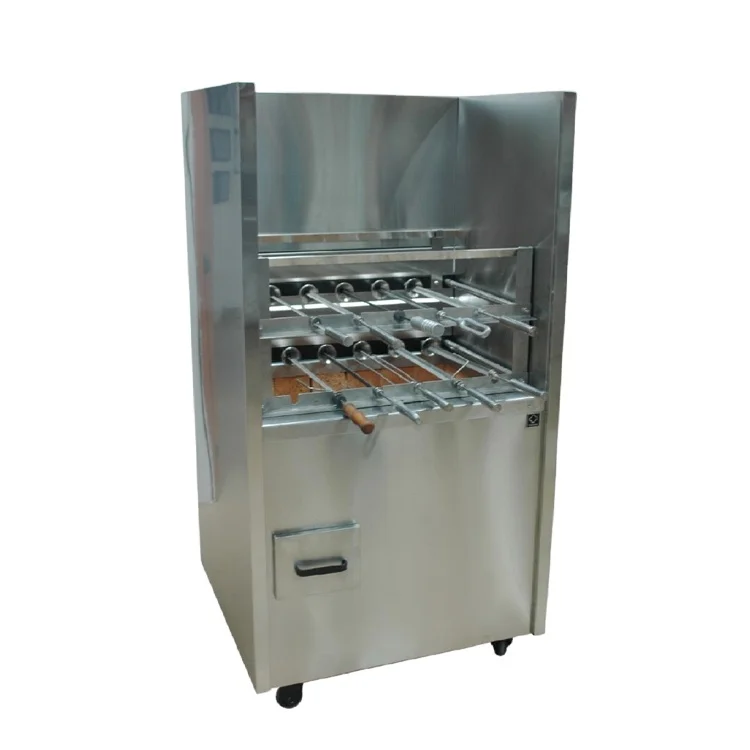 Customized accepted outdoor stainless steel commercial BBQ grills charcoal rotisserie