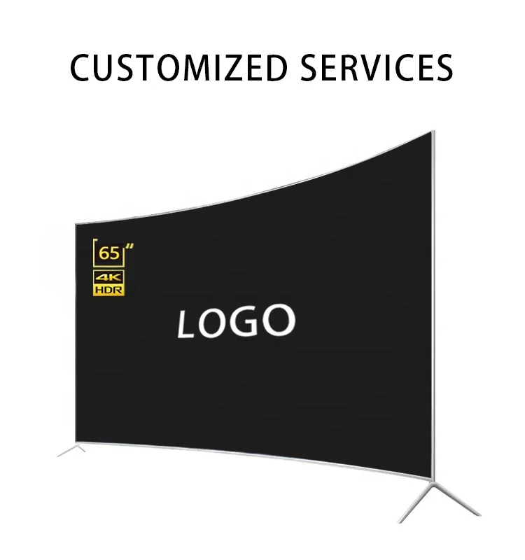Curved65 inch Smart TV 4K Big Screen Ultra HD LED TV Television