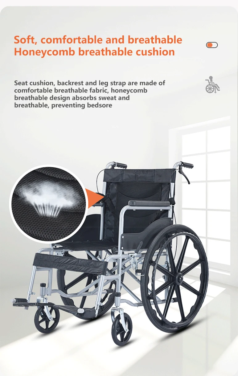 It Ultra Light Weight Stroller Travel Wheel Chair For Adults Medical Used Manual Foldable Wheelchair for elder and disable