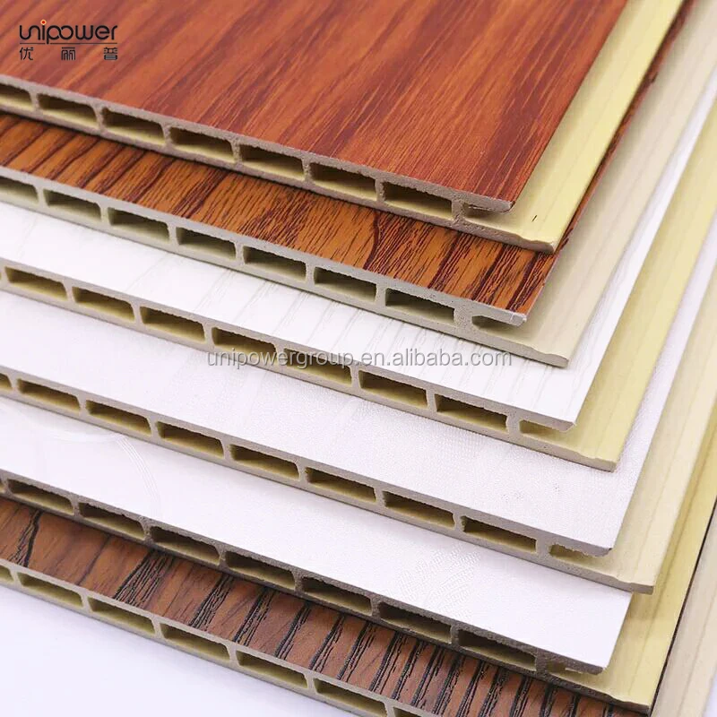 Unipower OEM ODM Stripe Pattern PVC Wall Cladding UV COATING PVC Marble Wall Sheet