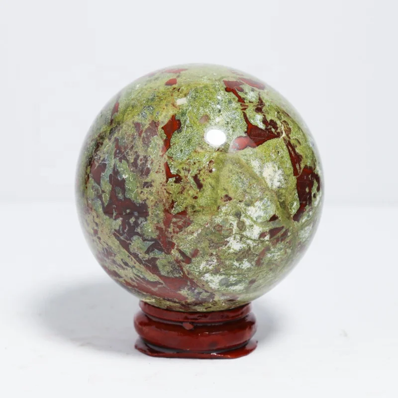 Crystals Healing Stones Ball Dragon Bloodstone Sphere Reiki Stone Crafts  for Meditation