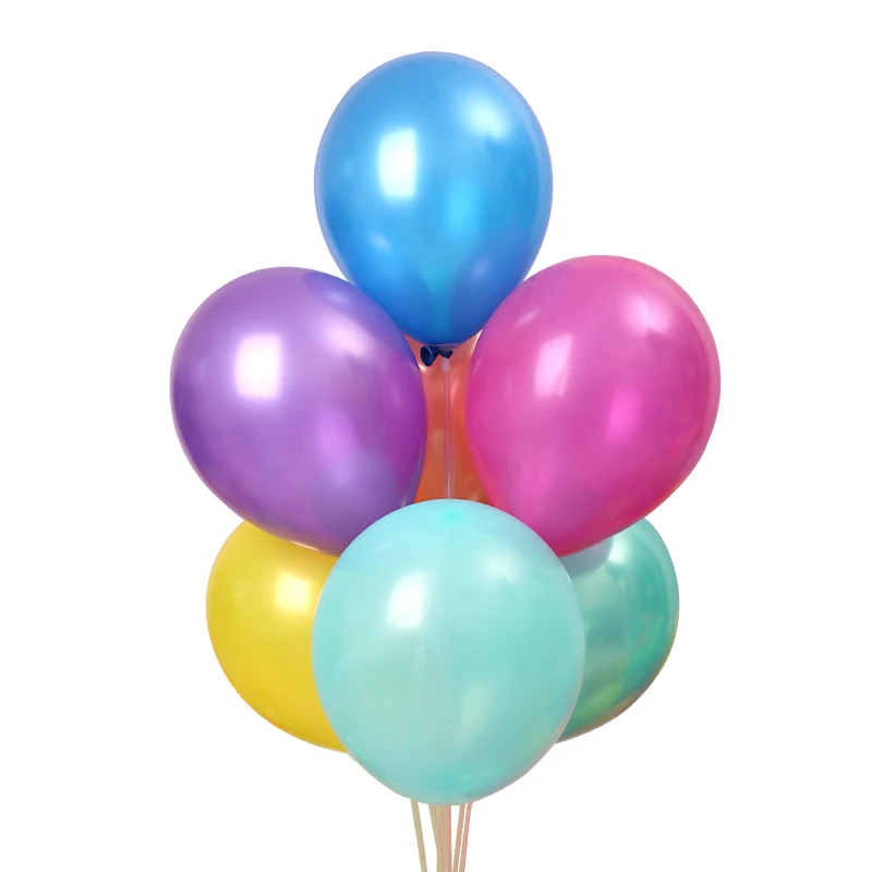 factory manufacture round shaped 5/10/12inch pearl metallic latex balloons for birthday party decorations