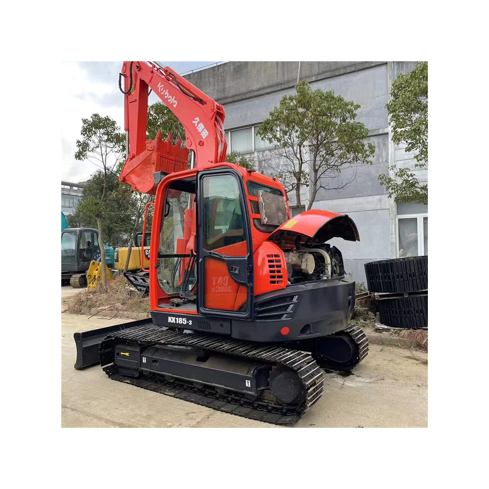 used digger second-hand KUBOTA KX183 KX185 Kubota 8 TON Excavator mini size excavator in good condition
