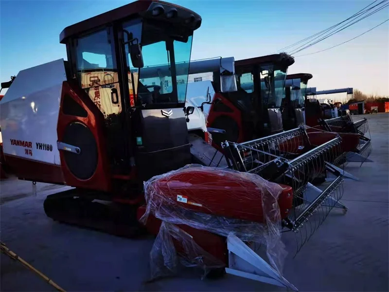 low price Japan YH1180 118HP rice wheat combine harvester