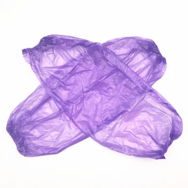 Factory Disposable Purple Plastic Waterproof Arm Sleeve