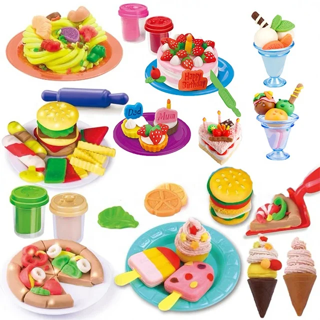 Kitchen small tools Plasticine Educational kitchen sets toys cooking Modeling Clay Playdough kitchen tools smart